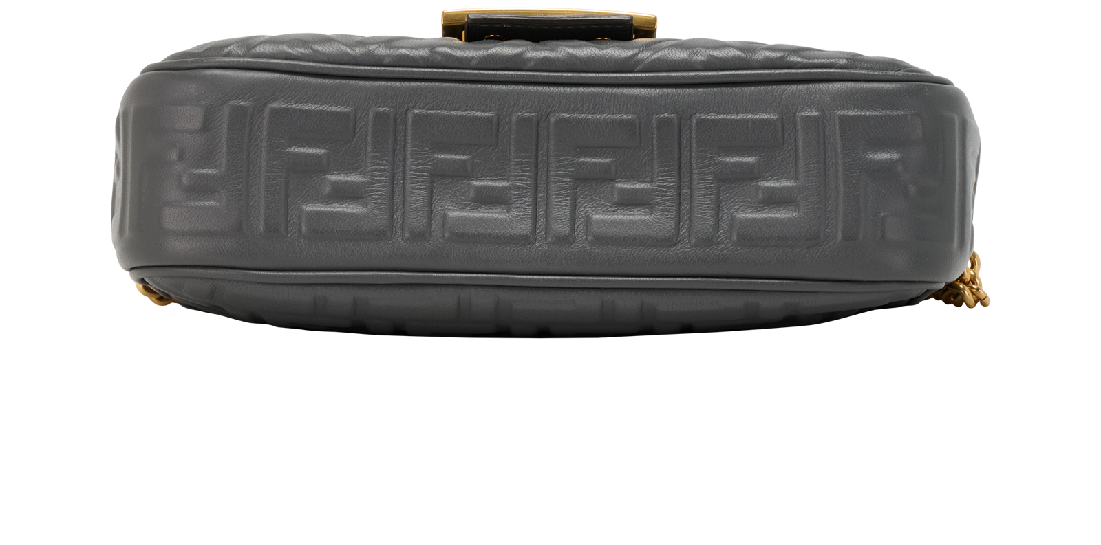 Embossed FF Baguette, &pound;1,300, Handbags, Grey, Leather, Top view